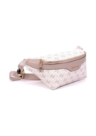 Silver Polo Sp1192 Kadın Bel Çantası Monogram Bej-kum