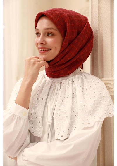 Silk Home Olinda Eşarp 48004-668691 - 90 X 90 / Bordo , Mercan - 66 Bordo , Mercan - 66