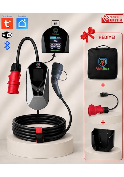 Voltbox Pro11 Taşınabilir Elektrikli Araç Şarj Cihazı 16a/11kw/380v 5 Metre -türkçe Menü 11 Kw Voltbox Pro11 Taşınabilir Elektrikli Araç Şarj Cihazı 16a/11kw/380v 5 Metre -türkçe Menü 11 Kw
