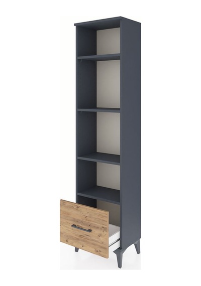 Arges Dolap 4 Raflı Tek Çekmeceli 44x30x182 Antrasit-çam Antrasit