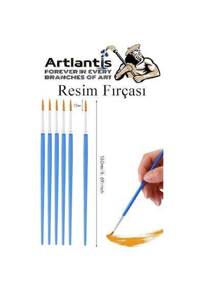 Resim Paleti Ve Resim Fırça Seti 2 Paket Ressam Paleti Boyama Fırçası Akrilik Boya Guaj Boya Suluboya