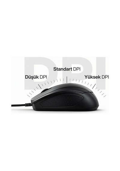 Concord Usb Kablolu 3d Optik Mouse 3 Tuş, Yüksek Dpı Hassasiyetli Bilgisayar Mouse C29mousesiyah