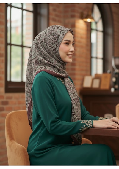 Eyfel Pamuklu Soft Özel Seri Şal Etnik & Çiçekli Desen, Orjinal, Tesettür Giyim, Yeni Koleksiyon Bordo