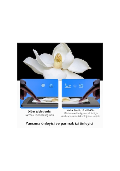 Veikk VK1600 15.6" FHD IPS 16384 Levels 5080 LPI Grafik Tablet+2 Kalem