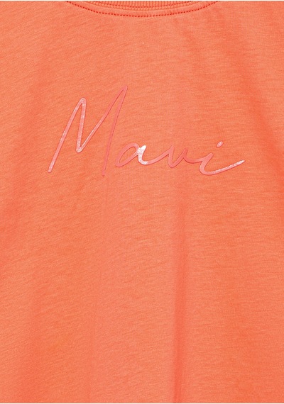 Mavi - Mavi Logo Baskılı Pembe Crop Tişört 7610181-71271 Pembe