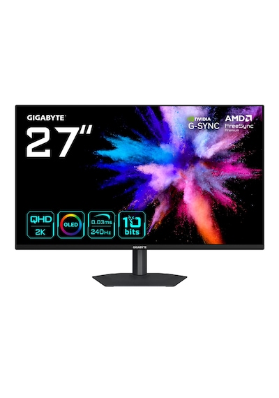 Gıgabyte Go27q24a 27" 240hz 0.03ms 2k G-sync Hdr10 Qhd Qd-oled Pivot Gaming Oyuncu Monitör