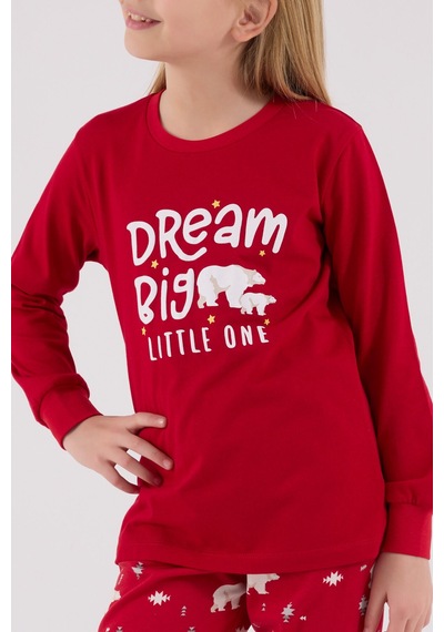 Rolypoly Kız Çocuk Kırmızı Pijama Takımı Rp3717-c-v1 Kırmızı
