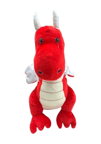 35 Cm Kırmızı Peluş Ejderha Oyuncak Yumuşak Sevimli Ejderha Bebek Çocuk Oyuncağı Diğer