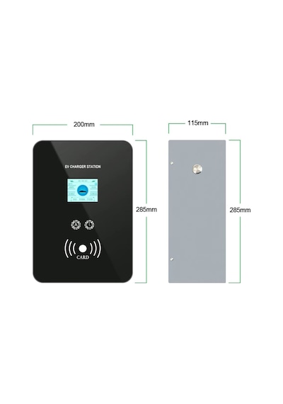 Ev Charger Mode 3 Duvar Tipi 3 Fazlı 32a 22 Kw Elektrikli Araç Şarj İstasyonu 5 Metre Kablo