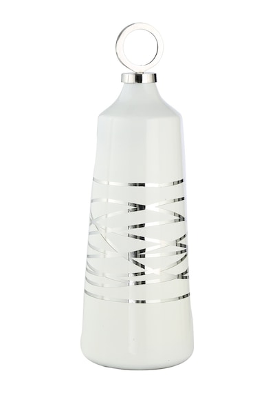Vitale Arctic AK.IX0204 Seramik Vazo 19 x 19 x 59 CM Gümüş