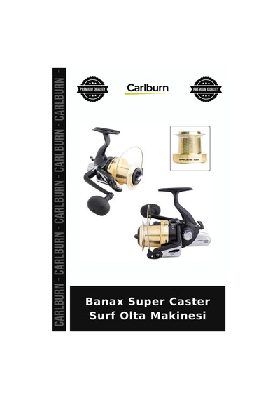 Premium Banax Super Caster Surf Olta Makinesi Ekipman Balıkçılık Hobi