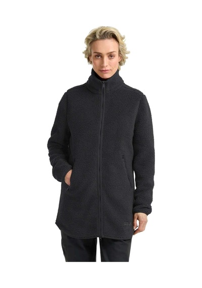 Jack Wolfskın Jack Wolfskin High Curl Coat Kadın Siyah Outdoor Ceketi 6000 Siyah