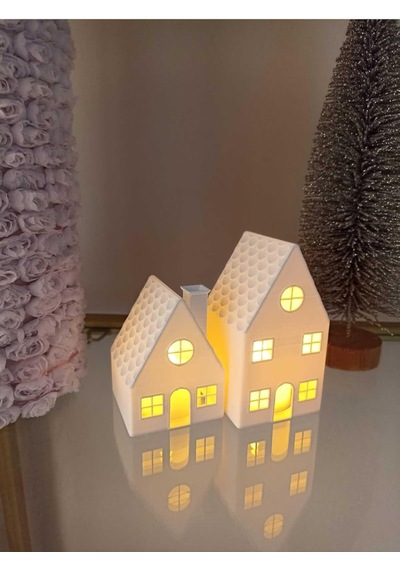 Smilechild Yılbaşı Süsü Led Işıklı 2 Li Ev Dekorasyon 7-10 Cm 2 Led Mum Dahildir Diğer
