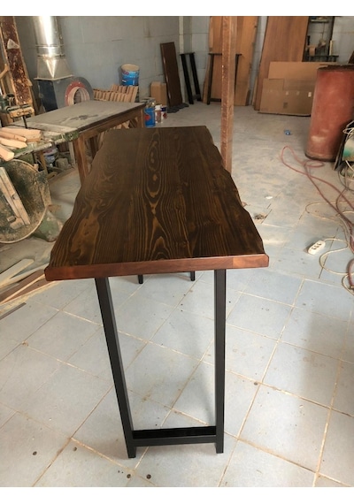 Bintaşmobilya Kütük Ağaç Bar Masa-140X60.Cm