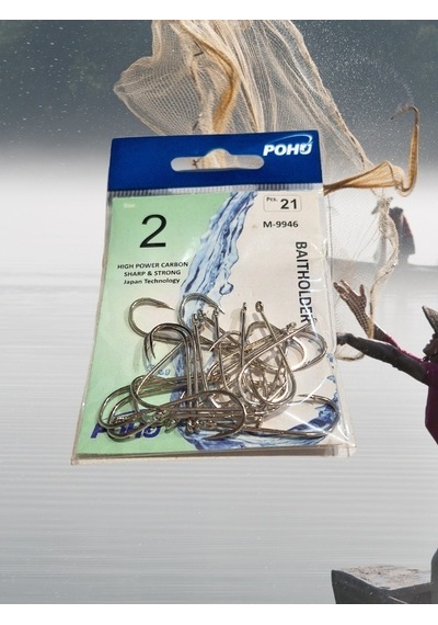 Pohu Pesca Uzun Pa.la Delikli Sap 2 Numara 21'li Paket Beyaz M-9946 Baitholder Olta Iğnesi