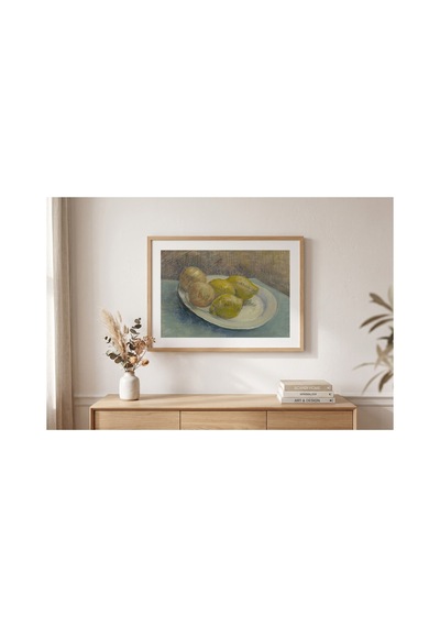 Van Gogh Van Gogh Turunçgil Dolu Tabak Çerçevesiz Poster 21x30 Cm A4 Tablo Van Gogh Duvar Dekoru