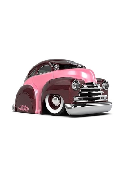 1947 Chevy Fleetline Pembe Lowrider Araba, Eğlenceli Koleksiyonluk Model