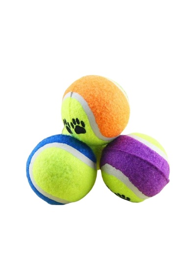 Tenis Topu Köpek Eğitim Oyuncağı - Dayanıklı Ve Eğlenceli Köpek Oyun Topu Tenis, Adet, 3