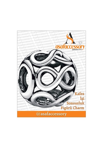 Kafes İşi Sonsuzluk Charm Asafaccessory Gümüş