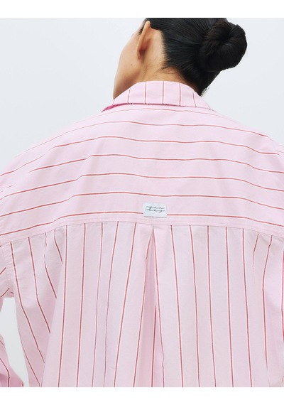 Marks & Spencer Çizgili Pijama Üstü T37003703T Pembe
