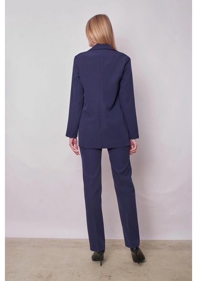 Kadın Yakalı Cep Kapaklı Uzun Kol Hafif Likralı Kumaş Oversize Blazer Ceket Pantolonu Jument 40075 -lacivert Lacivert Kadın Yakalı Cep Kapaklı Uzun Kol Hafif Likralı Kumaş Oversize Blazer Ceket Pantolonu Jument 40075 -lacivert Lacivert