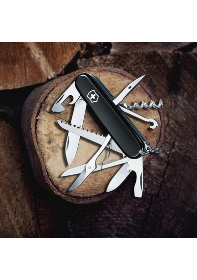 Victorinox Kamp Çakı 1.3713.3 Huntsman 15 Fonksiyon Siyah İsviçre Siyah