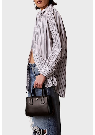 Calvin Klein Logolu Sabit Askılı Çanta Lv04f3520gub1 Bayan Çanta Lv04f3520g Ub1 Siyah