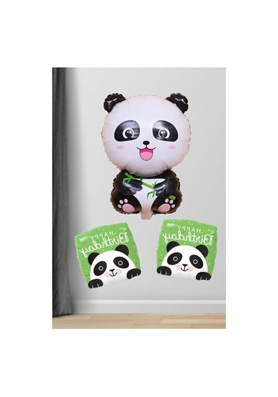 Panda Şekilli Happy Birthday Balon Seti İle Eğlenceli Kutlama 2 Yaş Mavi