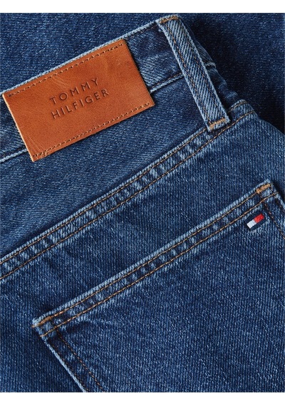 Tommy Hilfiger Dnm Emı Straıght Short Rw Kadın Mavi Şort - Ww0ww48598