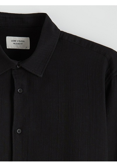 Lcw Vision Siyah Regular Fit Dokulu Erkek Gömlek