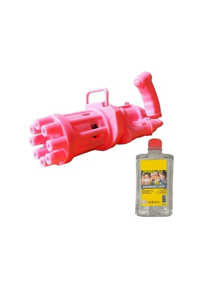 Pilli Köpüklü Oyuncak Köpük Makinesi Tabancası Bubble Machine Ve 50 Ml Baloncuk Likiti Nanopro