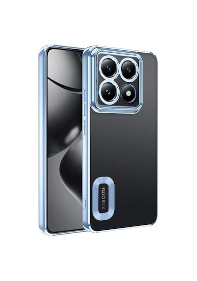 Xiaomi 14t Pro Kılıf Kamera Korumalı Logo Gösteren Zore Omega Kapak Sierra Mavi