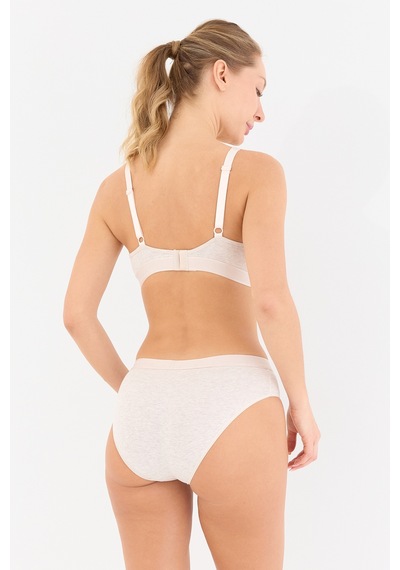 Naphor Touch Krem Yüksek Bel Slip Külot