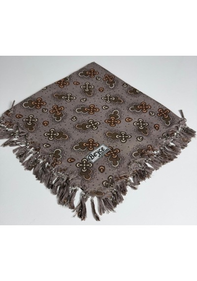 Beyce Cotton Sökme Boncuklu Desenli Tülbent 06440 Kahve