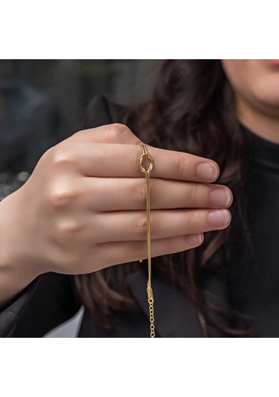 Stillove Gümüş Gold Aşk Düğüm Kadın Bileklik