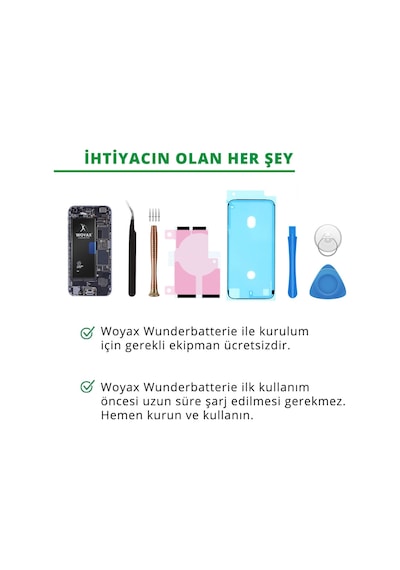 Woyax Apple Uyumlu iPhone 13 Pro Max  Premium Batarya 4750 Mah Yüksek Kapasite