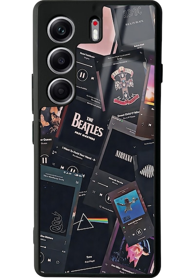 Tecno Camon 40 Pro Retro Music Tasarımlı Glossy Telefon Kılıfı Çok Renkli