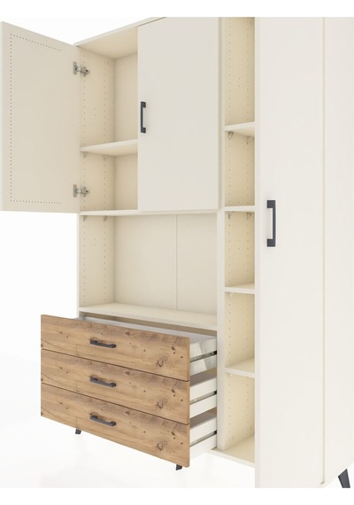 Arges Dolap 7 Raflı 3 Çekmeceli 3 Kapaklı 132x30x195 Aytaşı-aytaşı/çam Aytası/atlas Çam Arges Dolap 7 Raflı 3 Çekmeceli 3 Kapaklı 132x30x195 Aytaşı-aytaşı/çam Aytası/atlas Çam