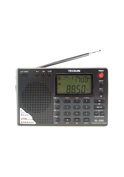 Tecsun Pl-380 Pl380 Dsp Profesyonel Radyo Fm/lw/sw/mw Dijital Taşınabilir Tam Pl380-black