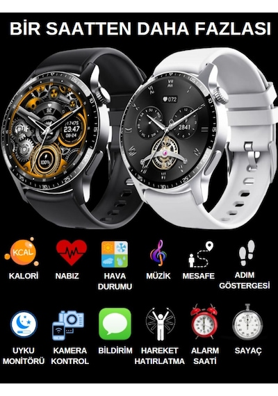 Spor Watch Klasik Arama Yapan Erkek Akıllı Saat Android&ios Huawei Iphone Samsung Uyumlu Kol Saati 8