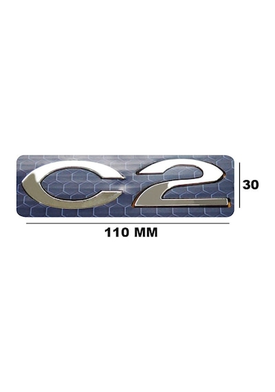 Citroen C2 Bagaj Yazı C2 Amblem 110 Mm - 30 Mm