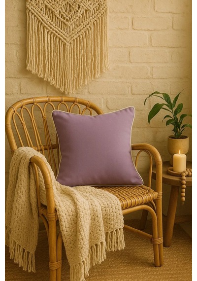 Lila Kırlent Kılıfı 45x45 Dekoratif Modern Kırlent Çok Renkli