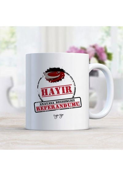 Kişiye Özel Referanduma Hayır Beyaz Kupa Bardak - 1