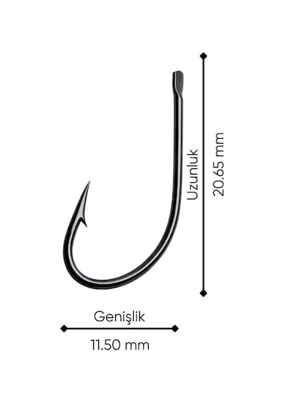 Olta İğnesi - Whale - Maru Sode - Nikel - No: 16 50'li Paket