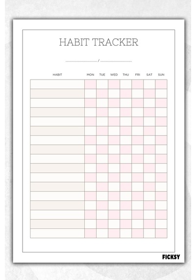 Alışkanlık Takibi - Habit Tracker - A4 Ebat - 30 Yaprak - Günlük Haftalık Planlayıcı - Planner Diğer