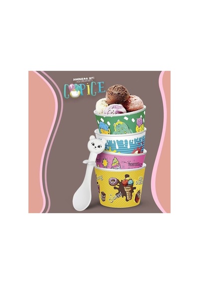 Cupıce 4'lü Dondurma Seti Kabı -ıce Cream Set Çok Renkli - 875714757 Çok Renkli