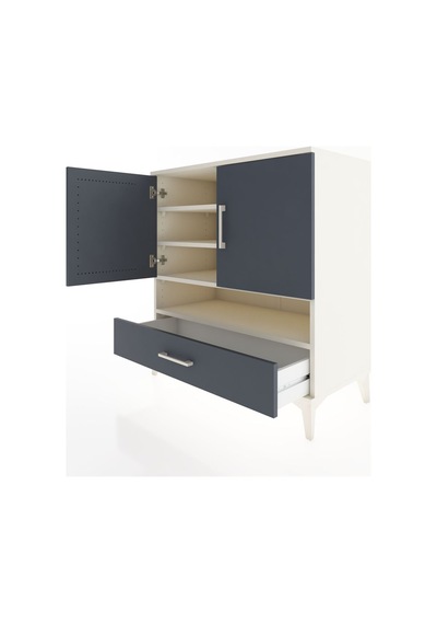 Hyperion Şifonyer 4 Raflı Tek Çekmeceli 2 Kapaklı 88x44x96 Aytaşı-antrasit Aytası
