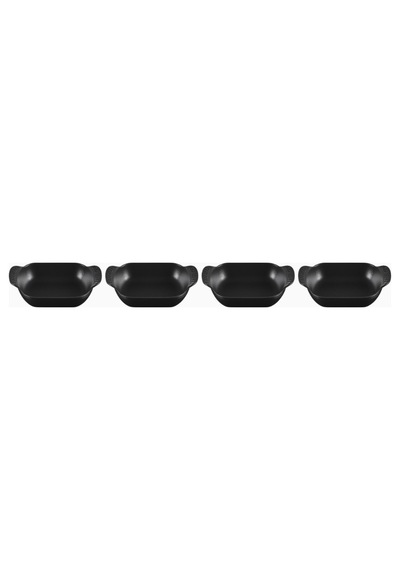 Le Creuset 4 Lü Mini Dikdörtgen Döküm Fırın Ve Servis Seti 13 Cm Fırın Tepsisi Siyah