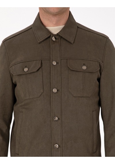 Pierre Cardin Erkek Haki Deri Mont-kaban 50318156-790 Haki