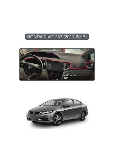 Honda Cıvıc Fb7 2011-2015torpido Koruma Halısı Gri Kenar